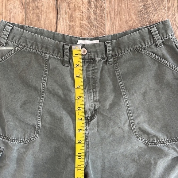 Vintage Cherokee Distressed Olive Green Cargo Utility Shorts - Picture 5 of 8